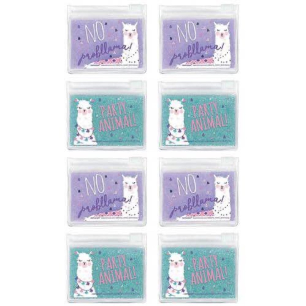 BRAND NEW sealed llama themed 8 coin purses / party favors / favours / giveaways